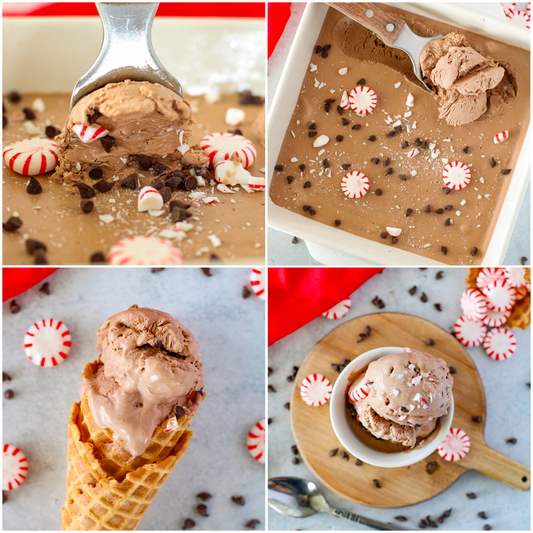 Peppermint Mocha No-Churn Ice Cream